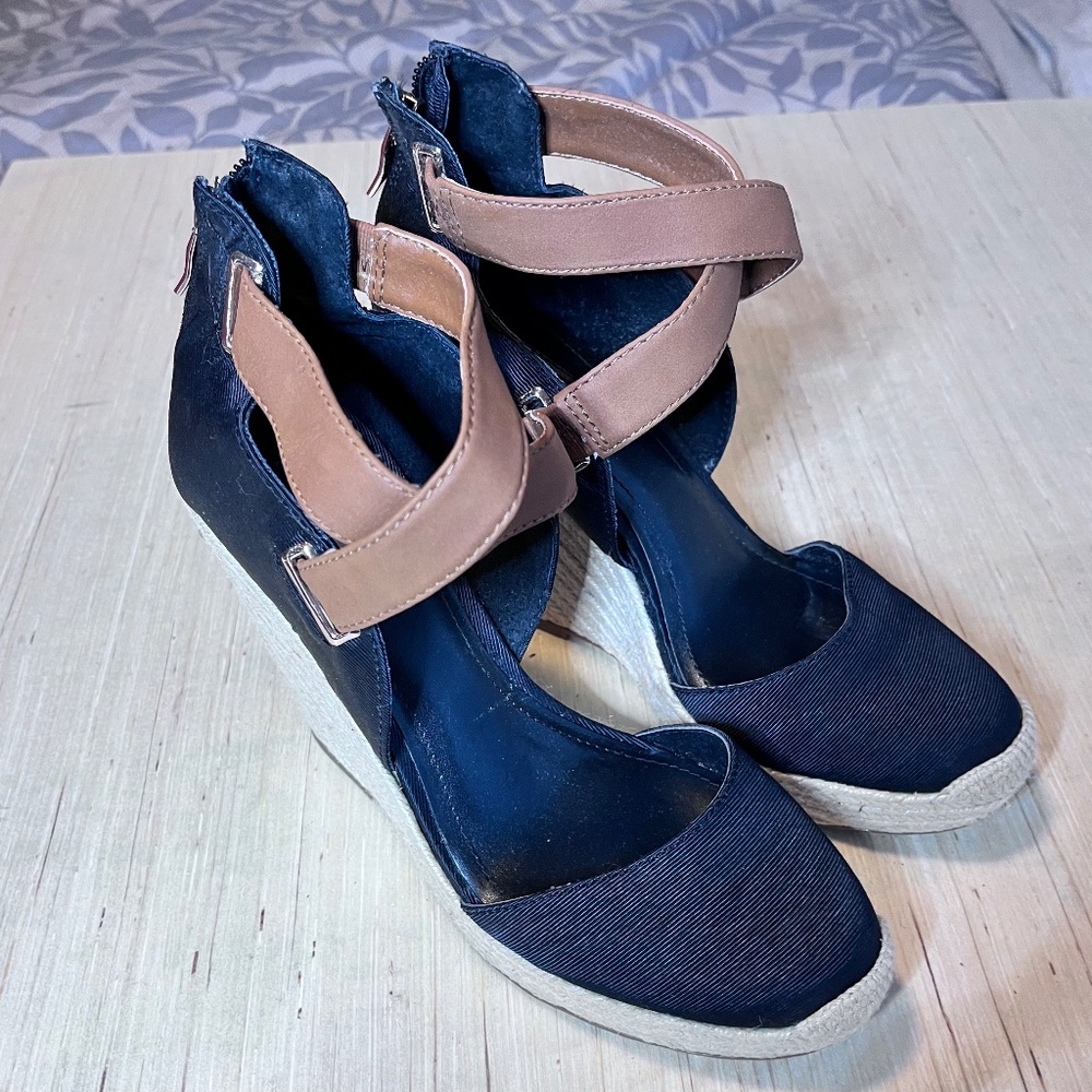 BCBG Wedge Espadrilles - Black (NWT)
